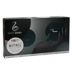 Nitril Handschuhe puderfrei Größe L schwarz, 100 St