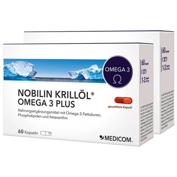 Nobilin Krillöl Omega 3 Plus Kapseln, 2X60 St