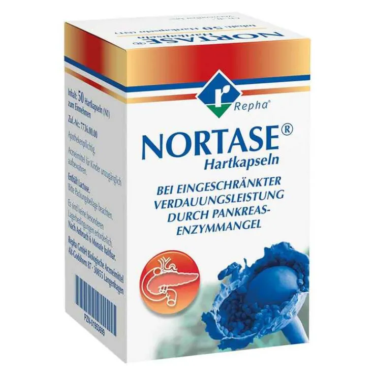 NORTASE Kapseln vegetarische Verdauungsenzyme, 50 St