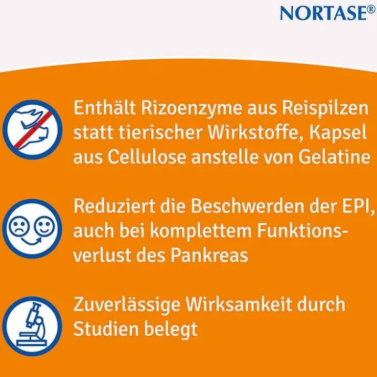 NORTASE Kapseln vegetarische Verdauungsenzyme, 50 St