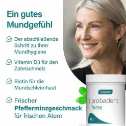 Nupure probadent forte 3 Bakterien Kulturen 5 Mrd. KBE Lutschtabletten, 30 St