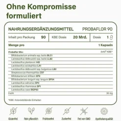 Nupure probaflor Mikrobiotika magensaftresistent Kapseln, 90 St