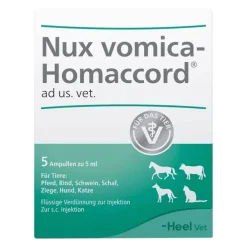 Nux vomica Homaccord Ampullen vet. (für Tiere), 5 St
