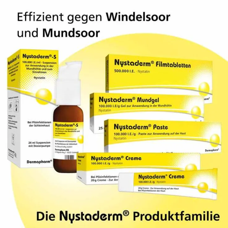 Nystaderm-S Suspension mit Dosierpumpe, 48 ml