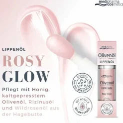 Olivenöl Lippenöl rosy glow, 4 ml