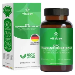 OPC Traubenkernextrakt 1000 mg hochdos. + vegan Tabletten , 120 St