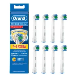 ORAL B Aufsteckbürsten Prec.Clean Bakteriensch.7 + 1, 8 St