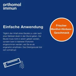 Orthomol Immun Direktgranulat Menthol-Himbeere, 30 St