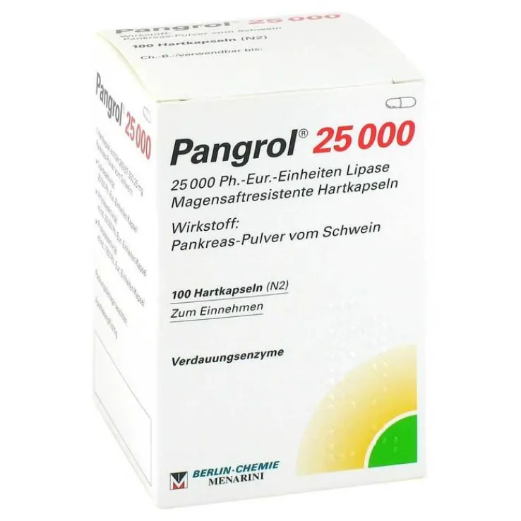 Pangrol 25000 Hartkapseln mit magensaftresistent überzogene Pell., 100 St