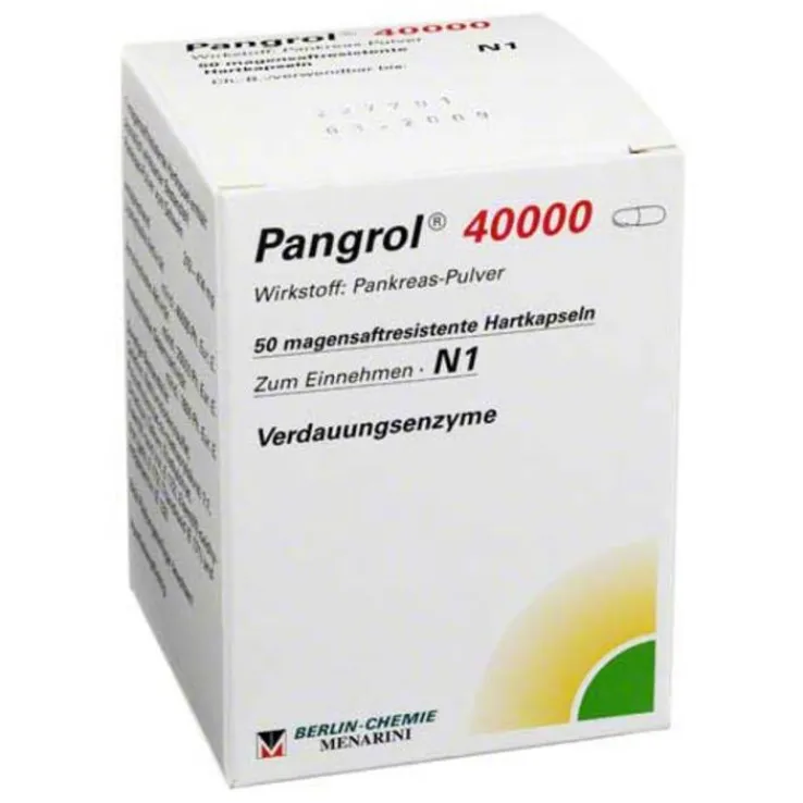 Pangrol 40000 magensaftresistente Kapseln, 50 St