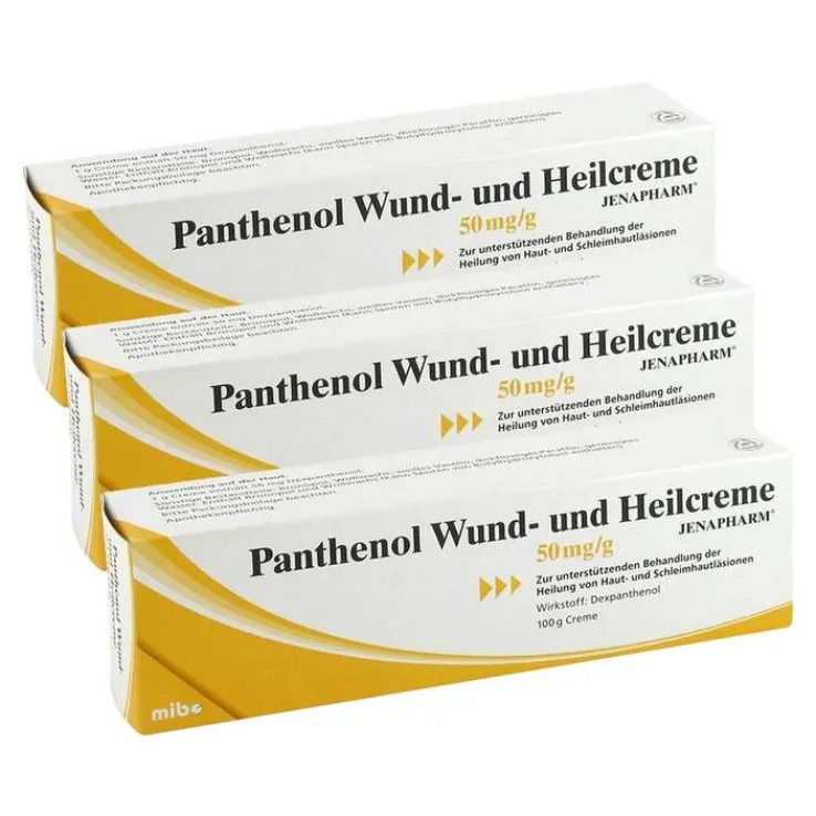 Panthenol Wund- und Heilcreme Jenapharm, 3x100 g