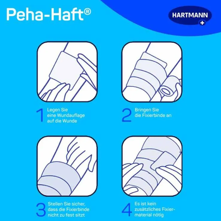 peha-haft® Kohäsive Fixierbinde latexfrei 6 cm x 4 m, 1 St