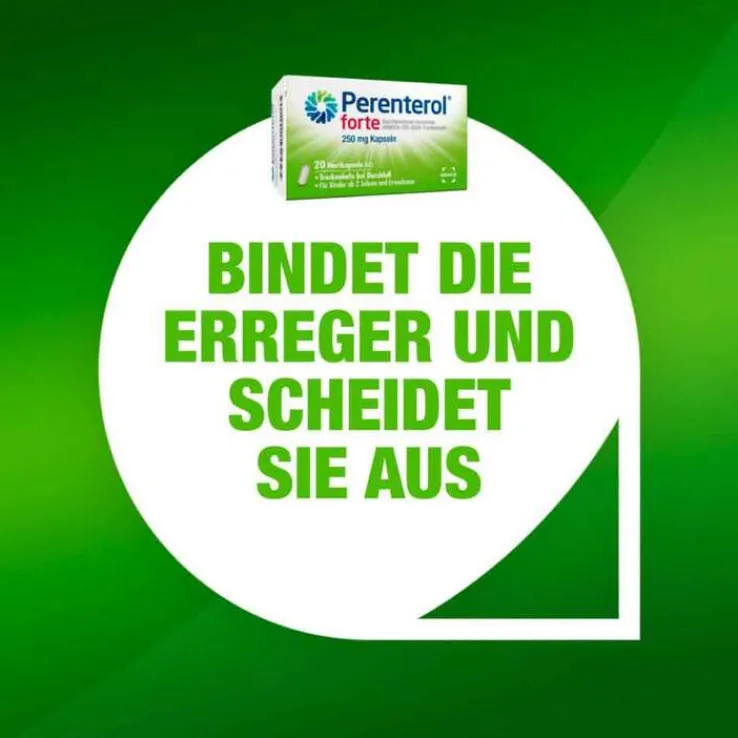 Perenterol® forte 250 mg bei akutem Durchfall & zur Vorbeugung, 2x20 St