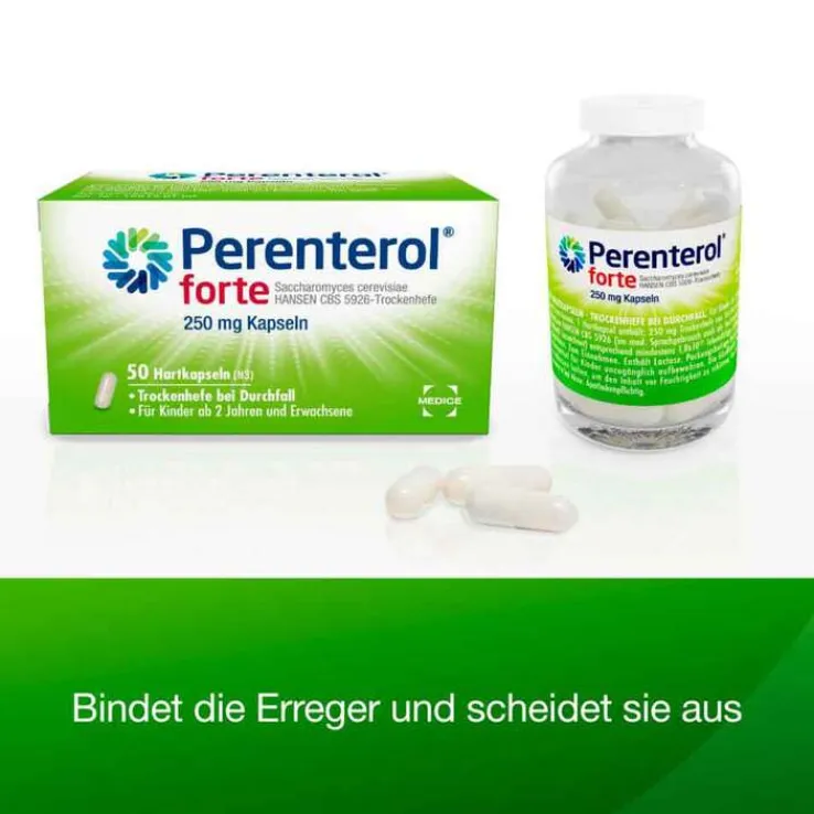 Perenterol® forte 250 mg bei akutem Durchfall & zur Vorbeugung, 2x50 St