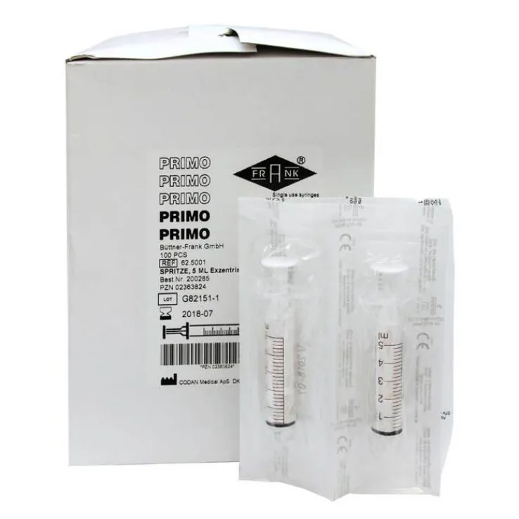 Primo Einmalspritzen exzentr, 100X5 ml