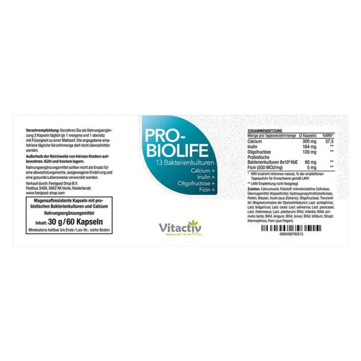 Probiolife magensaftresistente Kapseln, 60 St