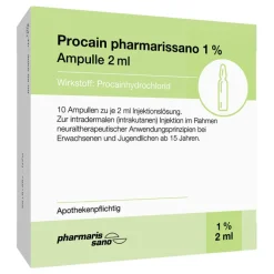 Procain pharmarissano 1% Injektionslösung Ampullen 2 ml, 10X2 ml