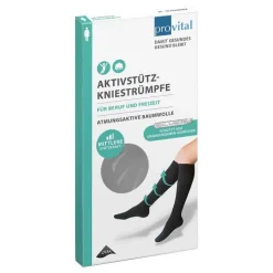 Provital Aktivstützkniestrümpfe Damen Größe 35 - 38 hellgrau, 2 St