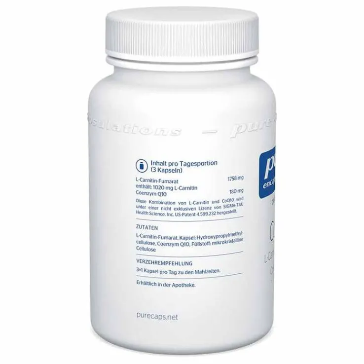 Pure Encapsulations CoQ10 L Carnitin Fumarat Kapseln, 60 St