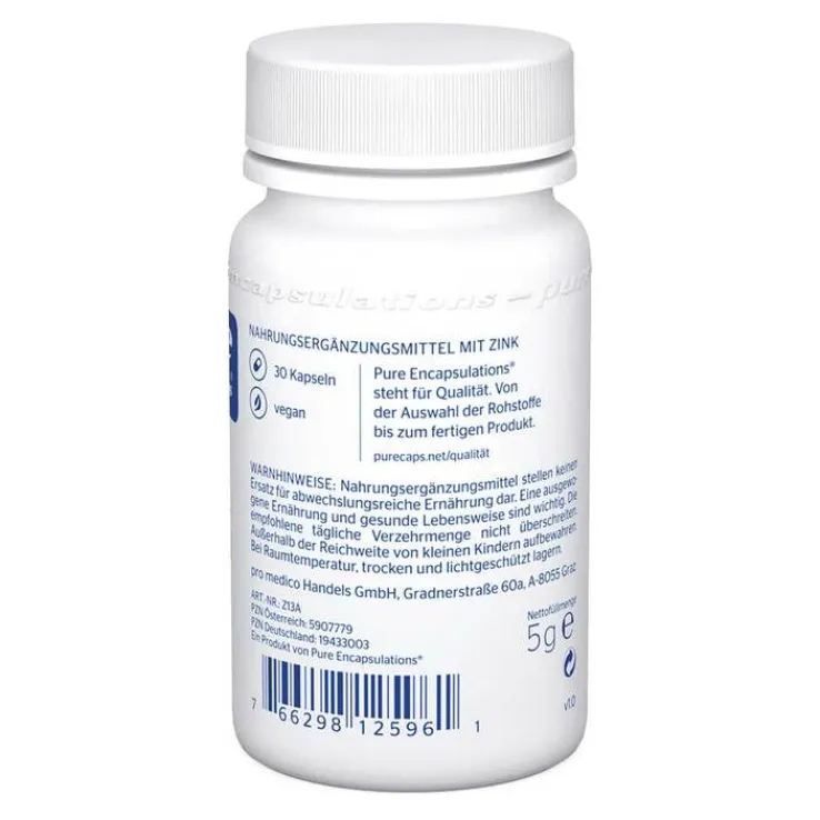 Pure Encapsulations Zink 15 Zinkpicolinat Kapseln, 30 St