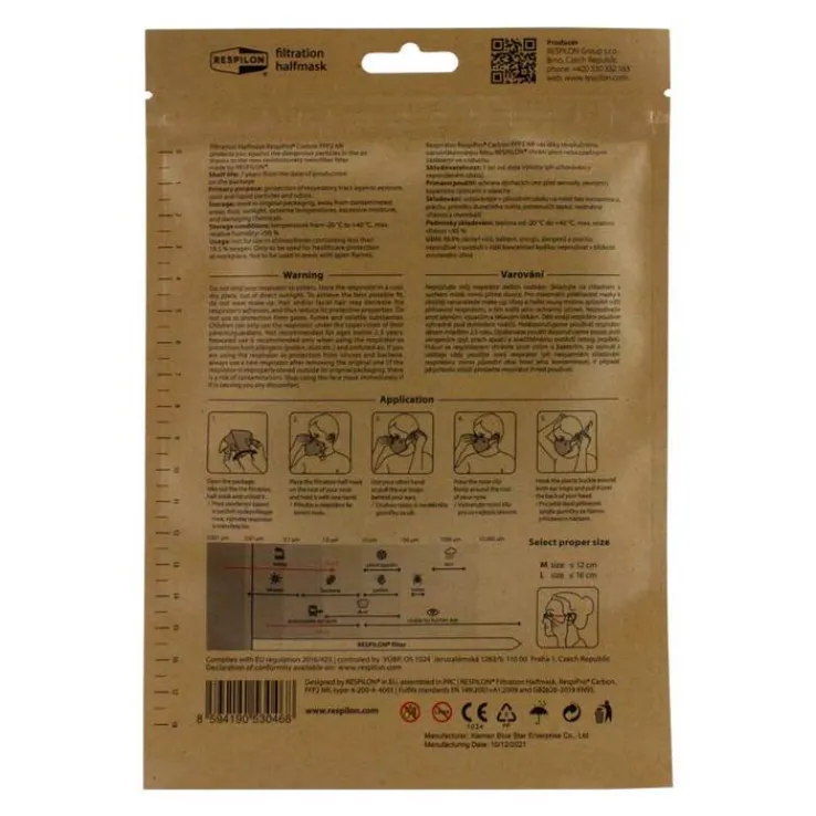 Respipro FFP2 Nano Maske Carbon Größe M, 3 St