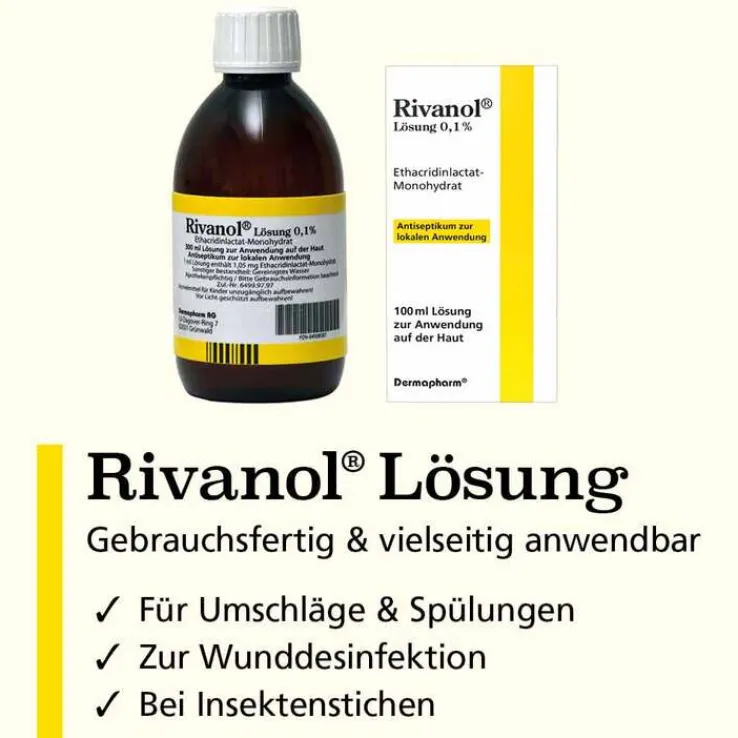 Rivanol Lösung 0,1 %, 500 ml
