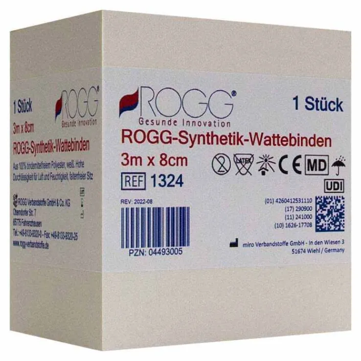 Rogg Synthetik Wattebinden 8cm x 3m, 1 St