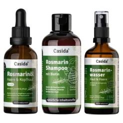 Rosmarin Haarkur mit Rosmarinöl + Wasser + Shampoo Set, 1 P