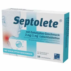 Septolete mit Eukalyptus-Geschmack 3 mg/1 mg Lutschtabletten, 16 St