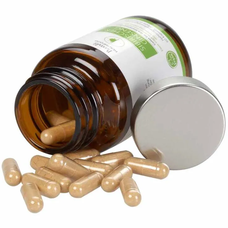 Sibirischer Ginseng hochdosiert vegan Kapseln, 60 St