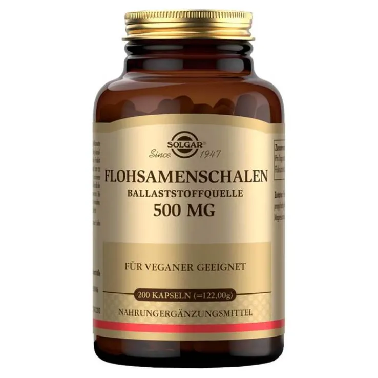 Solgar Flohsamenschalen 500 mg Kapseln, 200 St