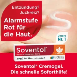 Soventol® Hydrocortisonacetat 0,25% Cremogel bei Hautentzündungen, 20 g