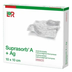 Suprasorb A + Ag Antimik.Cal.Alginat Kompresse 10x10 cm, 10 St