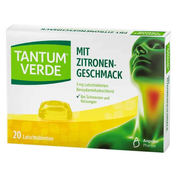 Tantum Verde mit Zitronengeschmack 3 mg Lutschtabletten, 20 St