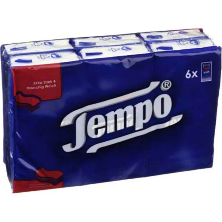 Tempo Taschentücher ohne Menthol 56505, 6X10 St