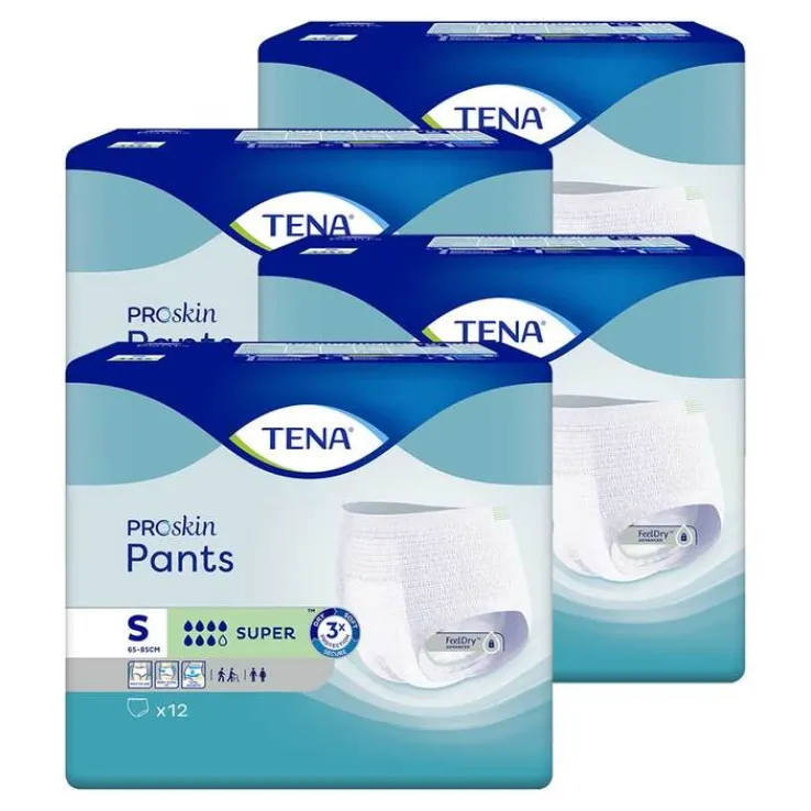 TENA Pants Super S bei Inkontinenz, 4X12 St