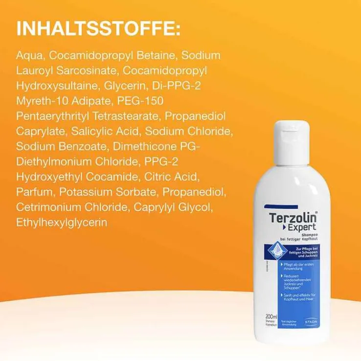Terzolin Expert Shampoo bei fettiger Kopfhaut, 200 ml