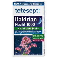 Tetesept Baldrian Nacht 1000 Tabletten, 30 St
