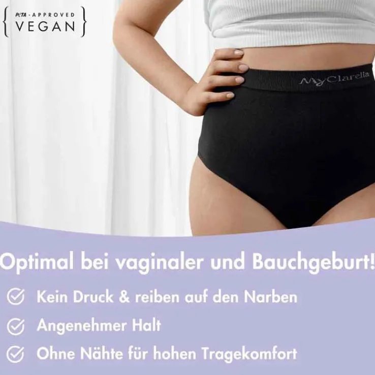 The Support Panty Wochenbett Unterhose XL schwarz, 1 St