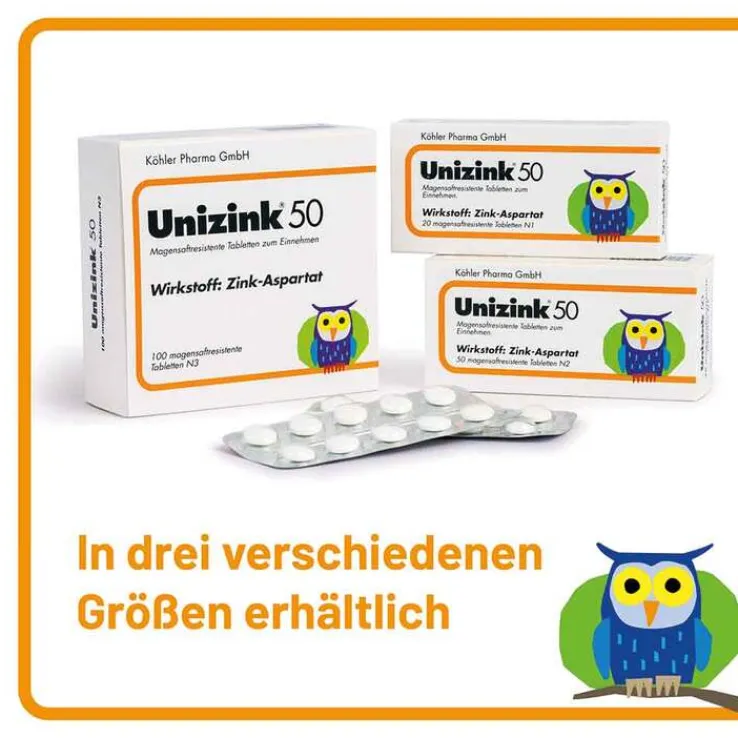 Unizink 50 Tabletten, 100 St