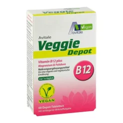 Veggie Depot Vitamin B12 + Magnesium + Folsäure Tabletten , 60 St