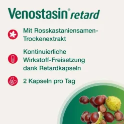 Venostasin® retard Kapseln mit Rosskastaniensamen-Trockenextrakt, 50 St