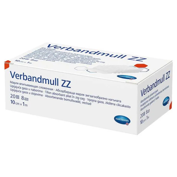 Verbandmull Hartmann 10 cm x 1 m zickzack, 1 St