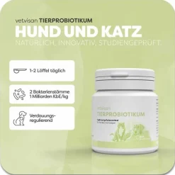Vetvisan Tierprobiotikum Pulver für Hunde / Katzen, 100 g