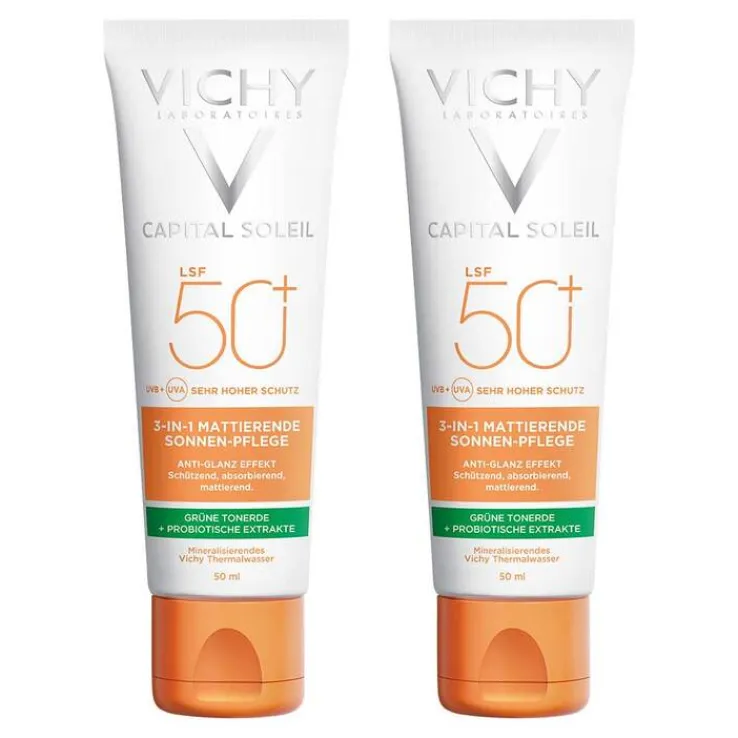 Vichy Capital Soleil matt.Sonnenpflege Cre.LSF 50 +, 2x50 ml