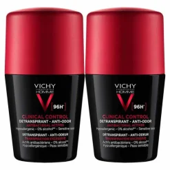 Vichy Homme Deo Clinical Control 96h Roll-on, 2X50 ml