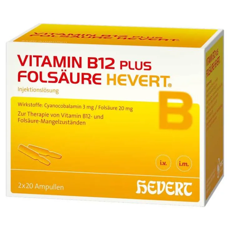 Vitamin B12 plus Folsäure Hevert, 2X20X2 ml
