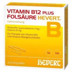 Vitamin B12 plus Folsäure Hevert, 2X5X2 ml