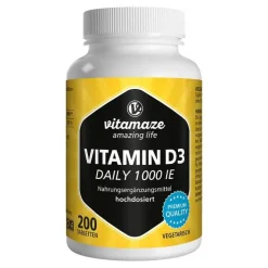 Vitamin D3 1.000 I.E. daily vegetarisch Tabletten, 200 St