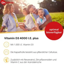Vitamin D3 4000 I.E. plus Kapseln, 60 St